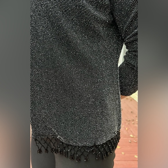 The XScape 2-piece set,black/metallic sparkles, round neck,long-sleeved jacket,S - Picture 15 of 16